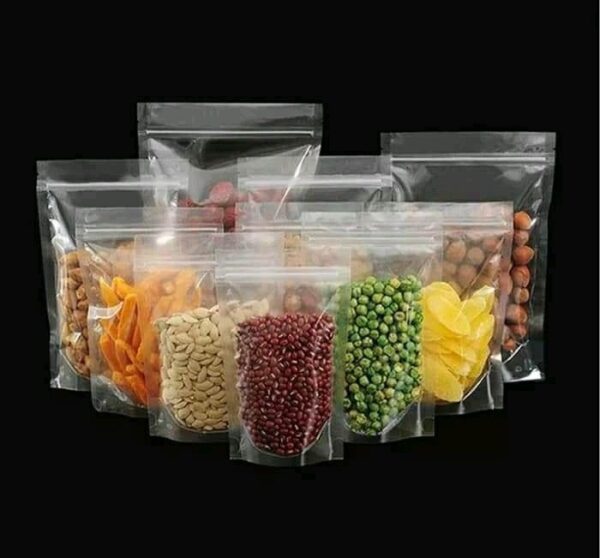 Transparent Food Stand Up Pouch - 100pcs