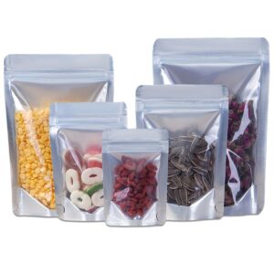 Silver Stand Up Food Pouch - 100pcs