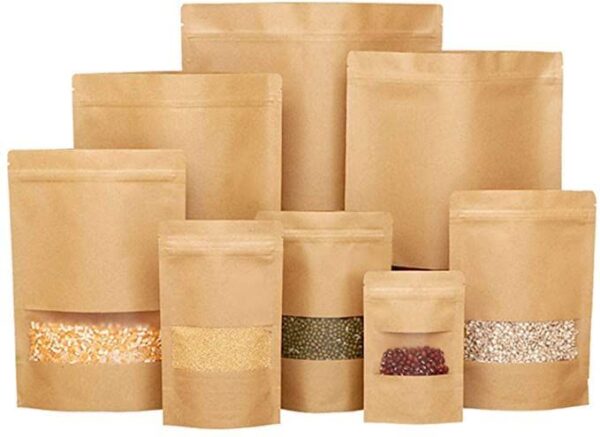 Kraft Stand Up Pouch - 100pcs