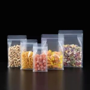Transparent Gusset Flat Bottom Pouch - 50pcs