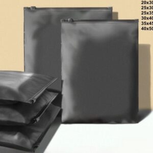MATTE BLACK FROSTED  ZIPLOCK  bag BY 50PCS
