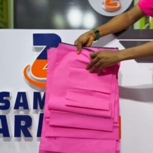 MATTE PINK FROSTED ZIPLOCK BAG BY 50PCS